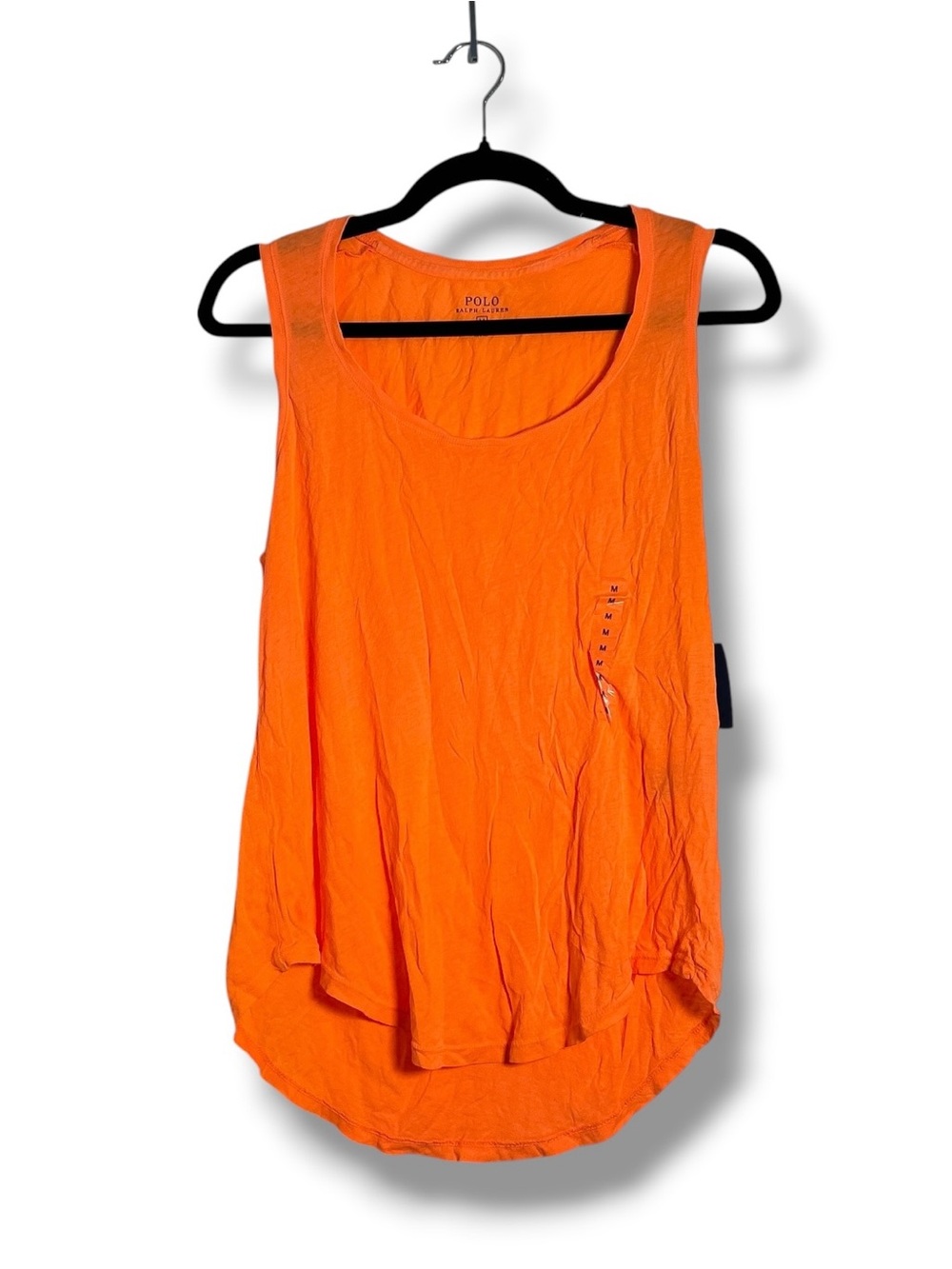 Polo Ralph Lauren Orange Scoop Neck Tank Top Size Medium - “Shambhu”